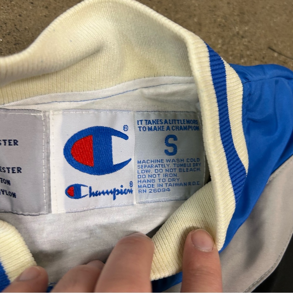 Vintage Orlando Magic Jacket Mens‎ Small Black Blue Bomber Champion 90s Warm Up - Picture 5 of 10